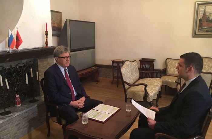 Интервью Посла России в Тиране Александра Карпушина албанскому телеканалу Ora News