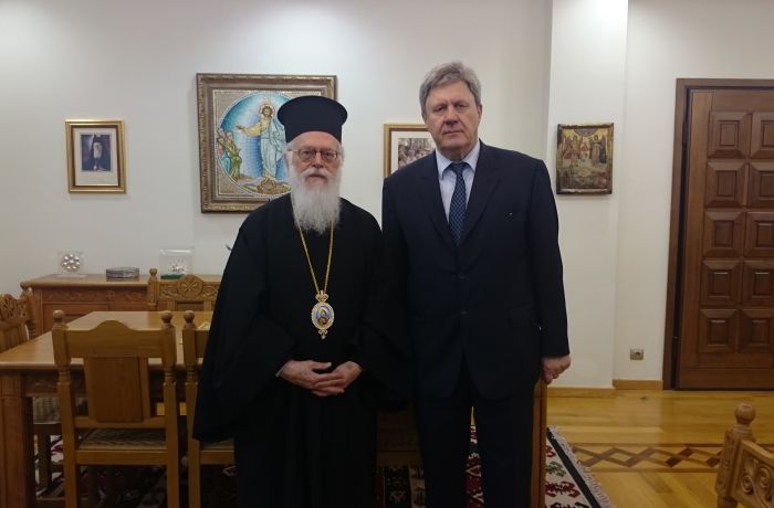 Посол России в Тиране встретился с главой Автокефальной православной церкви Албании 