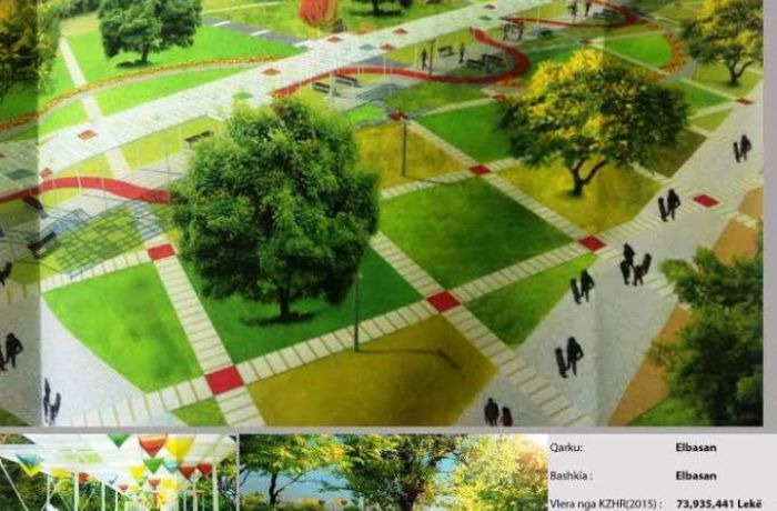 Как будет выглядеть обновлённый центральный парк города Эльбасан?