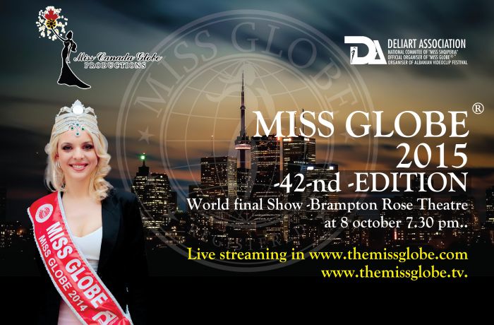 Кто будет представлять Албанию на конкурсе красоты Miss Globe 2015 в Канаде? 