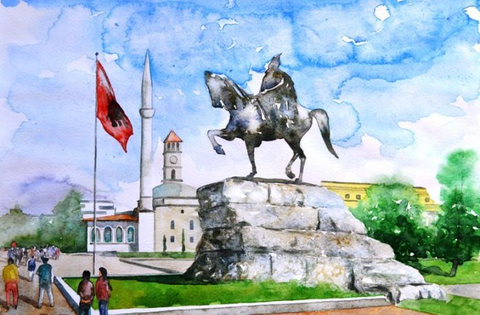 Почему любителям картин акварелью следует побывать в столице Албании? 