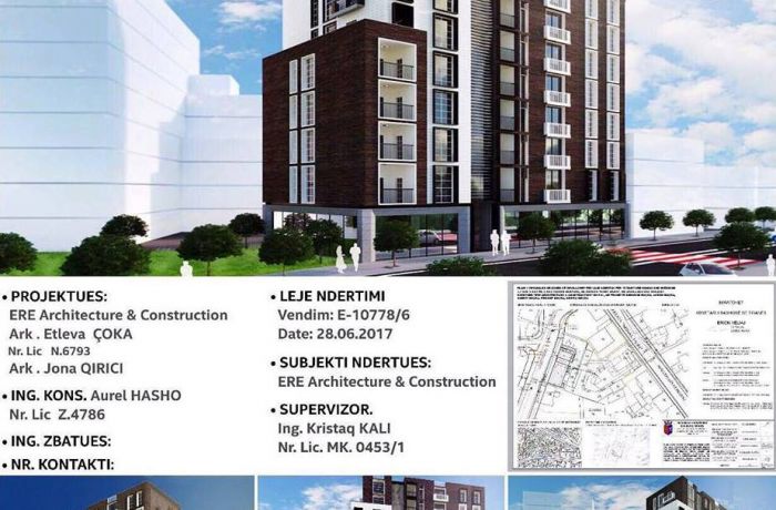 ERE Architecture & Constructio построит в Тиране жилой комплекс смешенной этажности