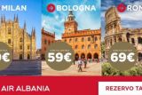 Лайнеры Air Albania начнут летать из Албании в Рим, Милан и Болонью осенью